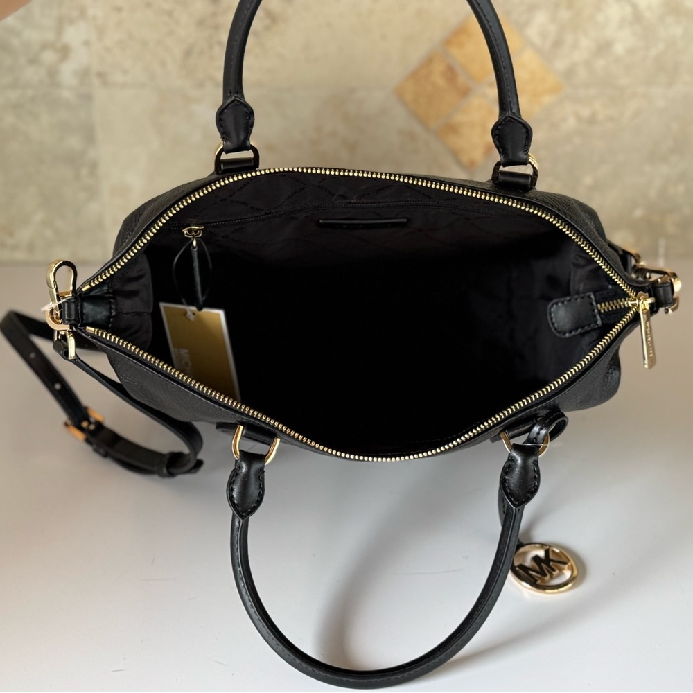 Michael Kors Lenox LG Satchel Shoulder Bag Black - Picture 8 of 14